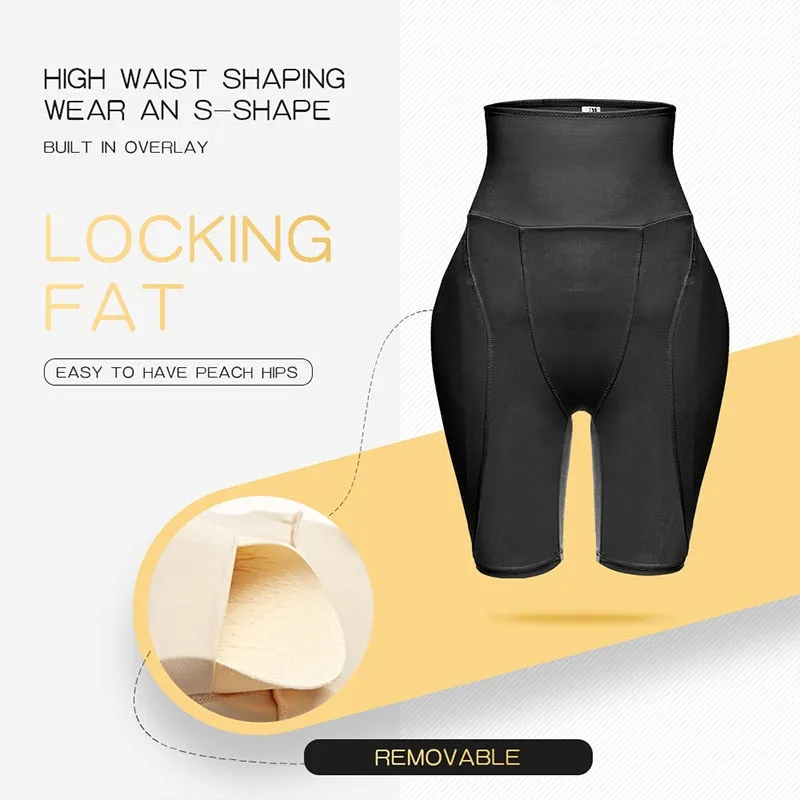 6XL Peach Shape Padded Tummy Control High Waist Slimming Shorts Plus Size Women