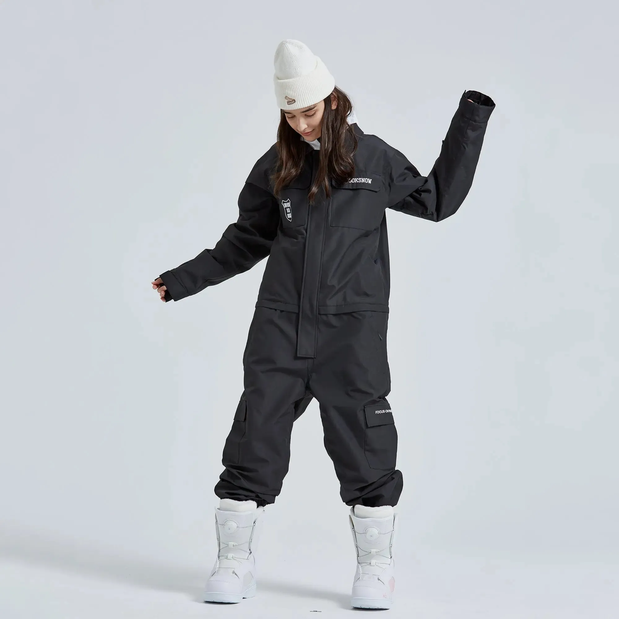 Adult One Piece Ski Suits Waterproof Winter Snowsuits