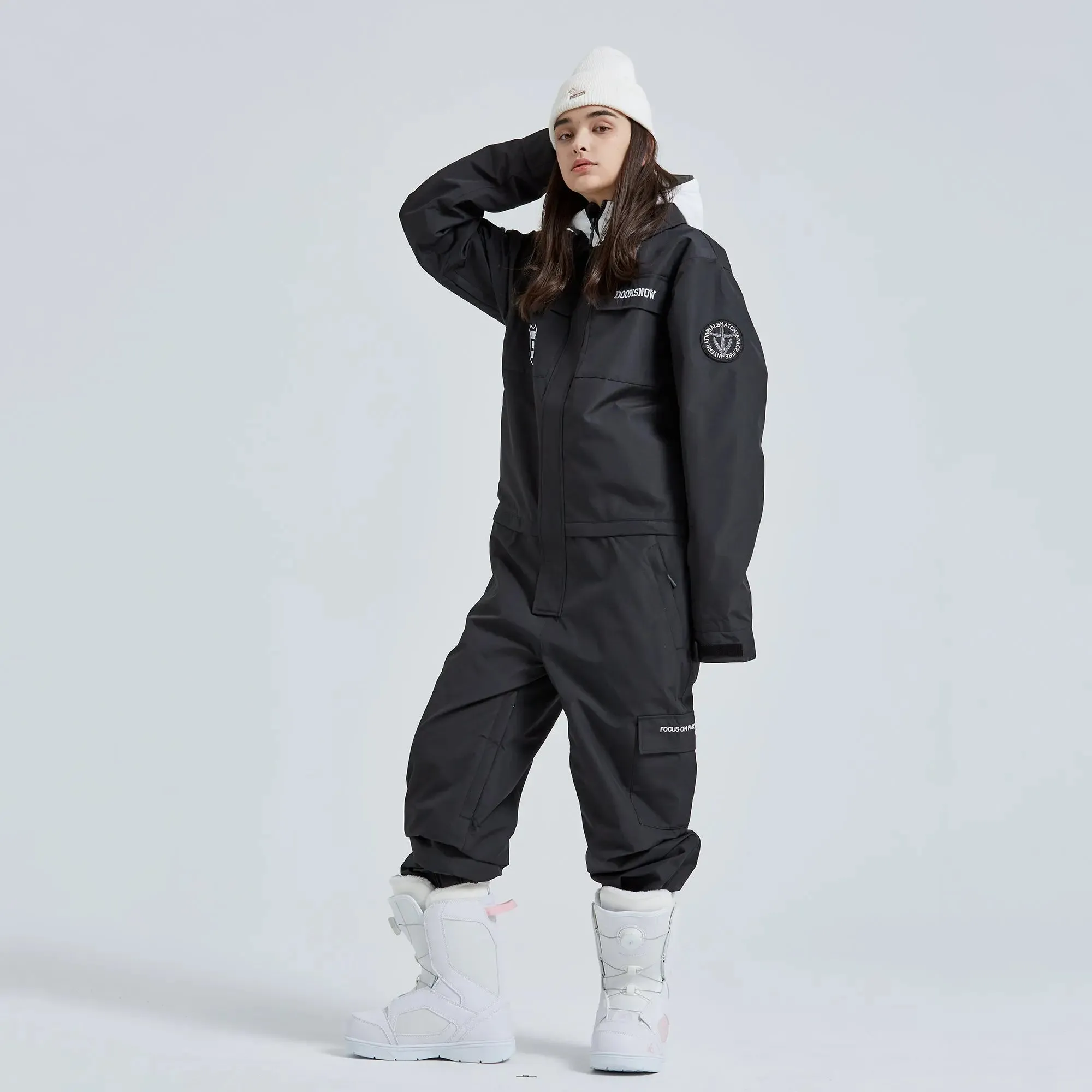 Adult One Piece Ski Suits Waterproof Winter Snowsuits