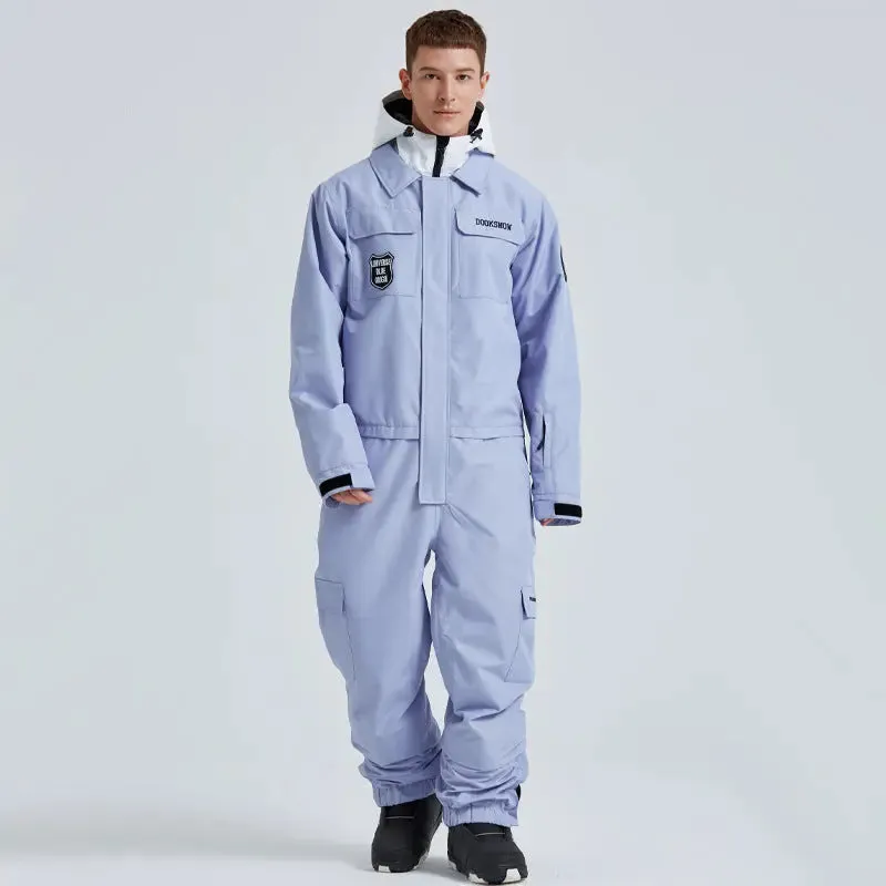 Adult One Piece Ski Suits Waterproof Winter Snowsuits