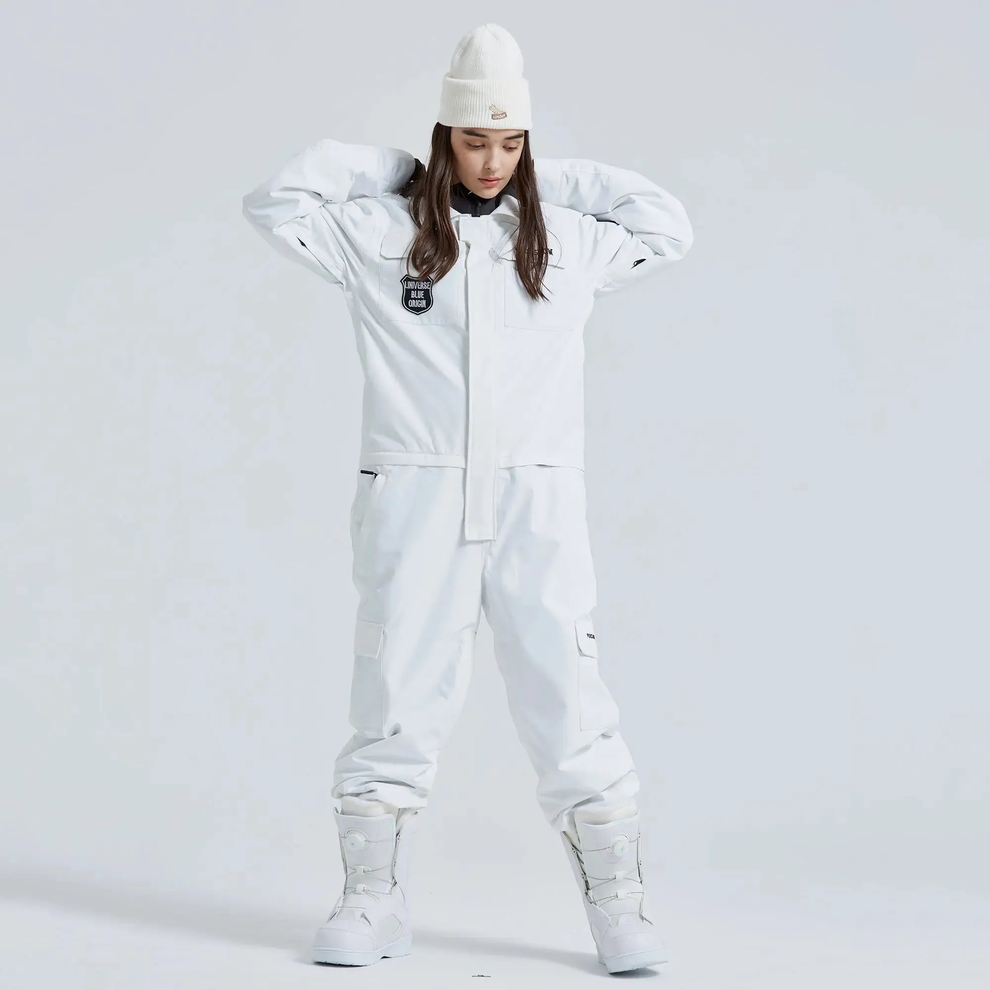 Adult One Piece Ski Suits Waterproof Winter Snowsuits