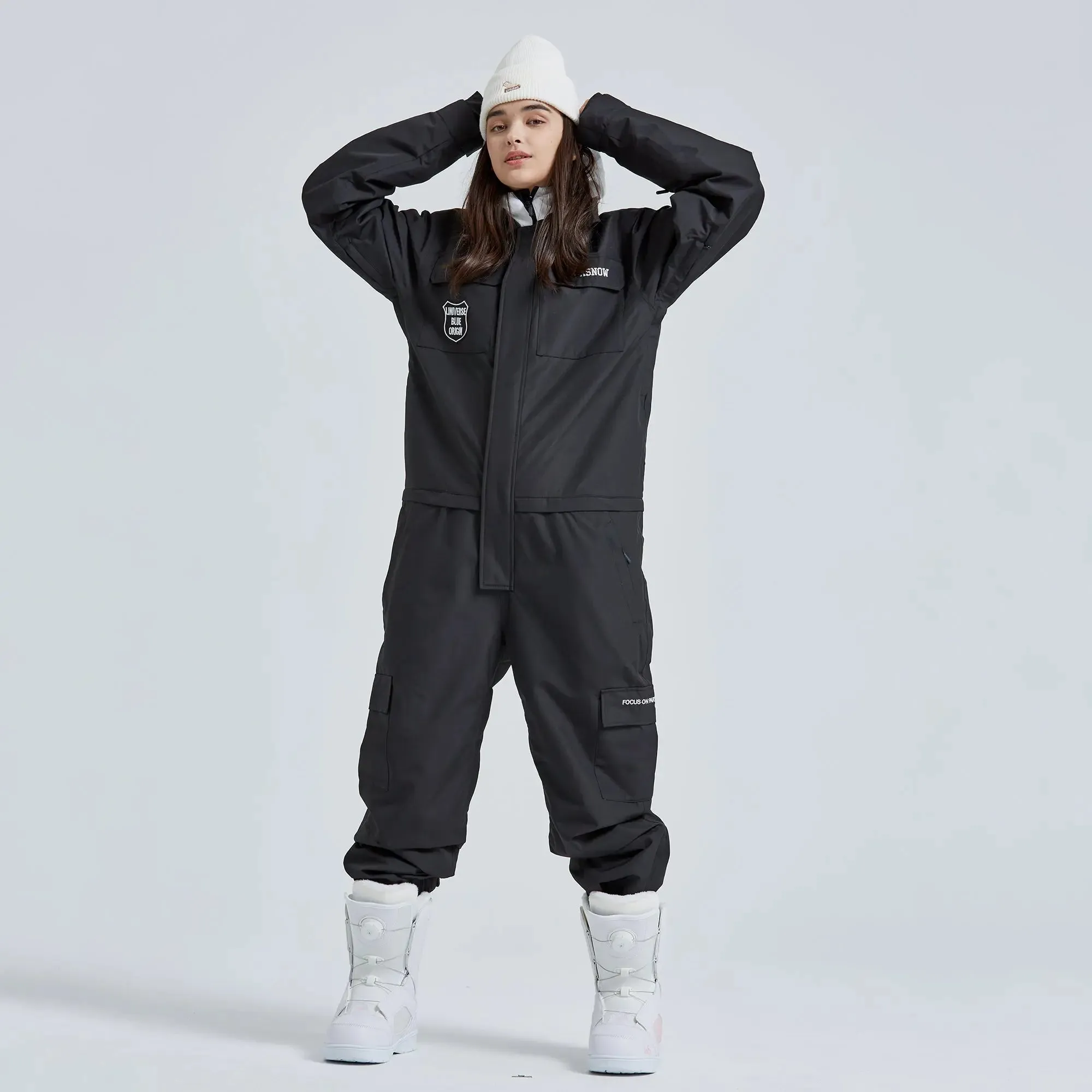 Adult One Piece Ski Suits Waterproof Winter Snowsuits
