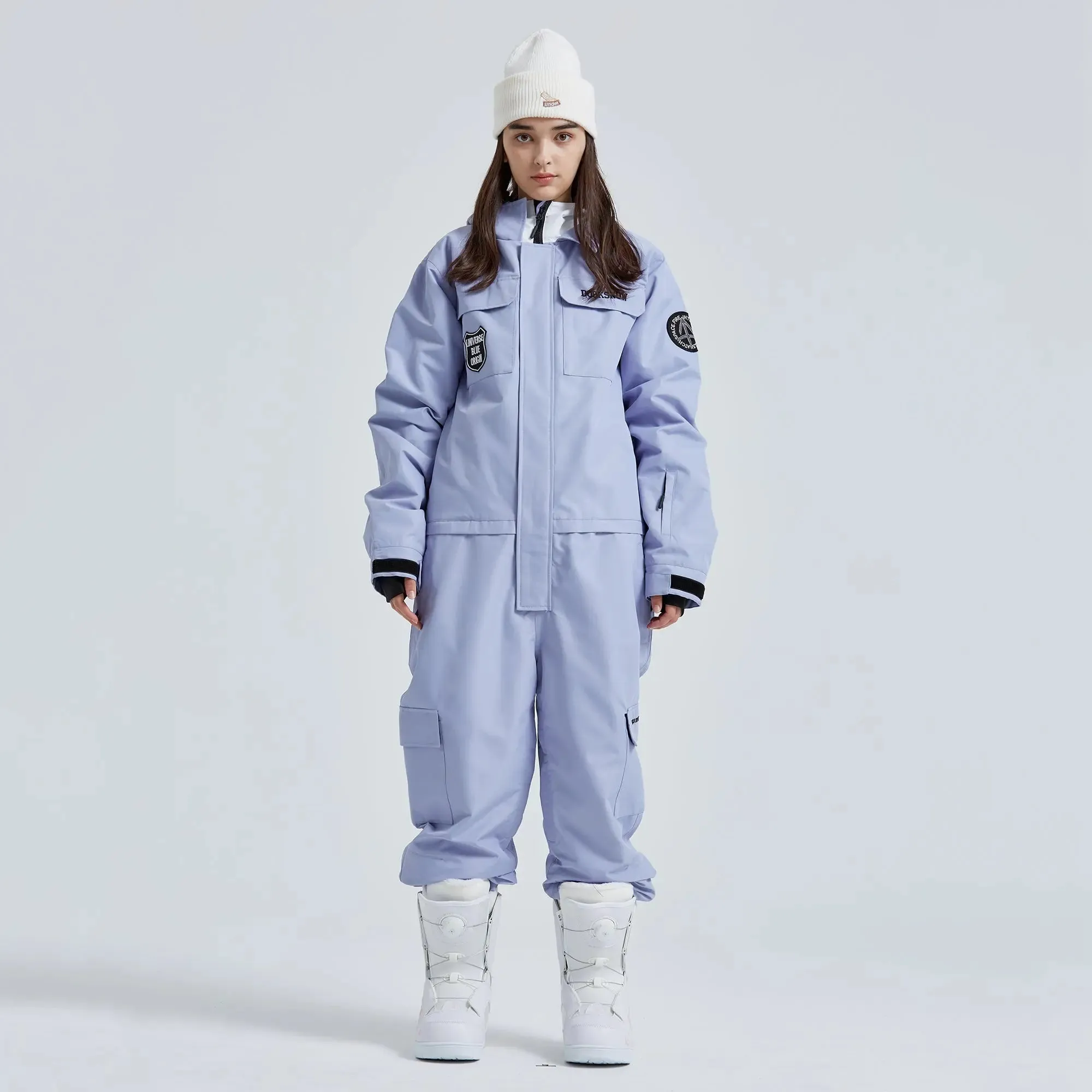 Adult One Piece Ski Suits Waterproof Winter Snowsuits