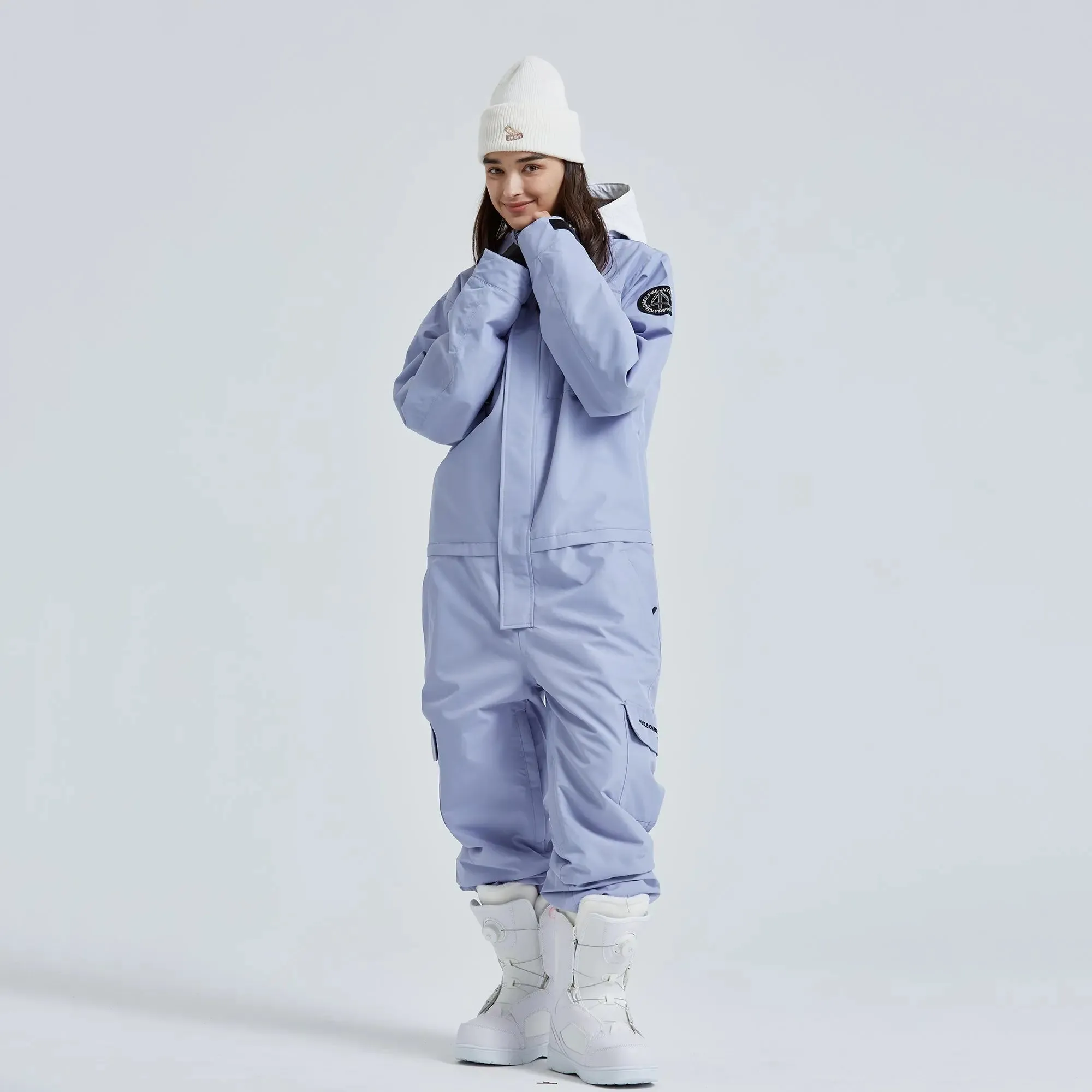 Adult One Piece Ski Suits Waterproof Winter Snowsuits