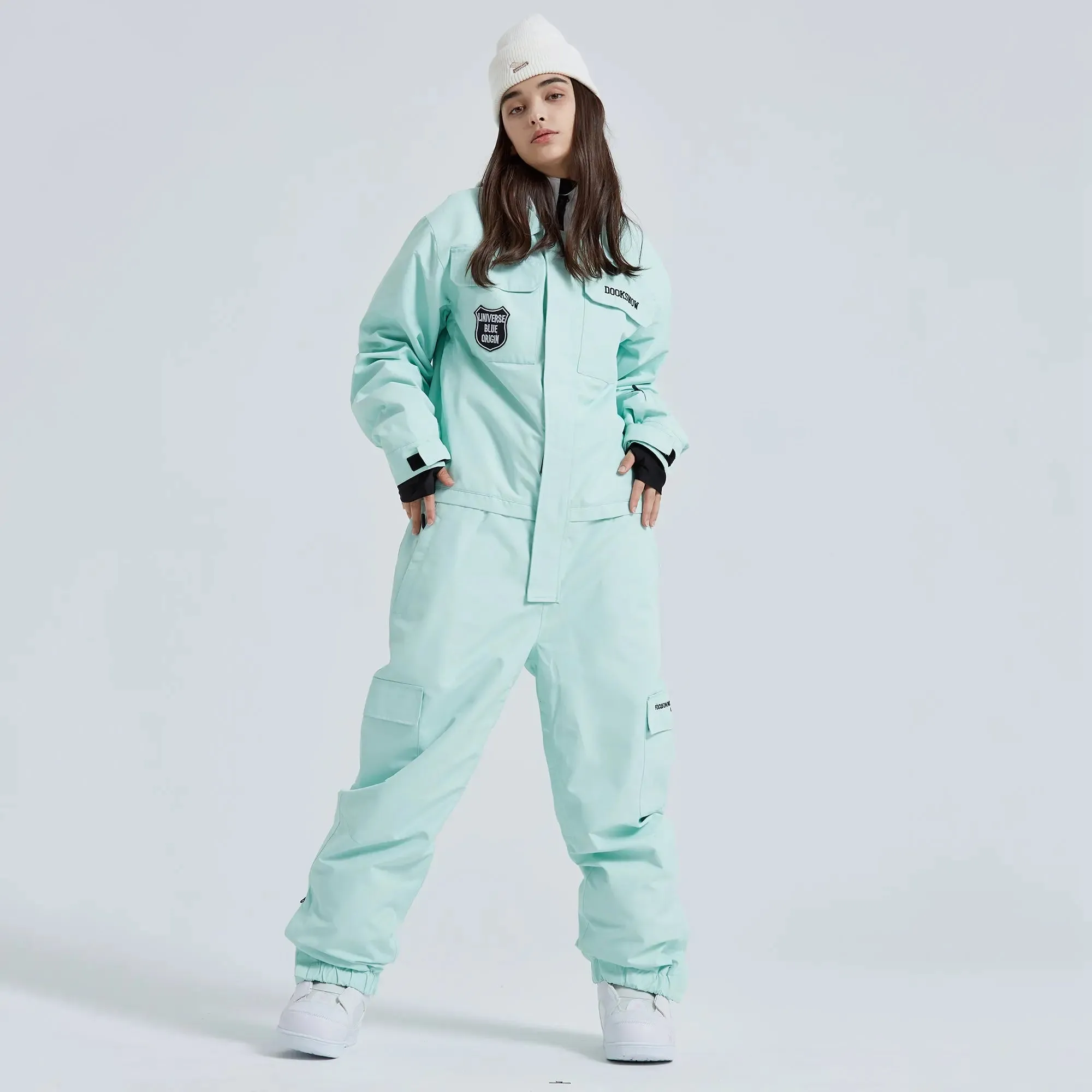 Adult One Piece Ski Suits Waterproof Winter Snowsuits