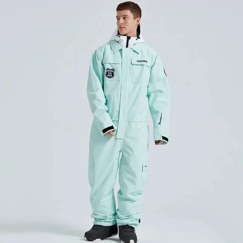 Adult One Piece Ski Suits Waterproof Winter Snowsuits