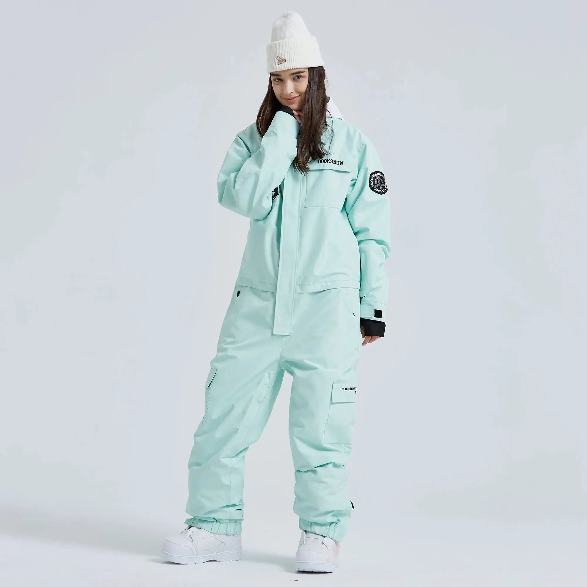 Adult One Piece Ski Suits Waterproof Winter Snowsuits