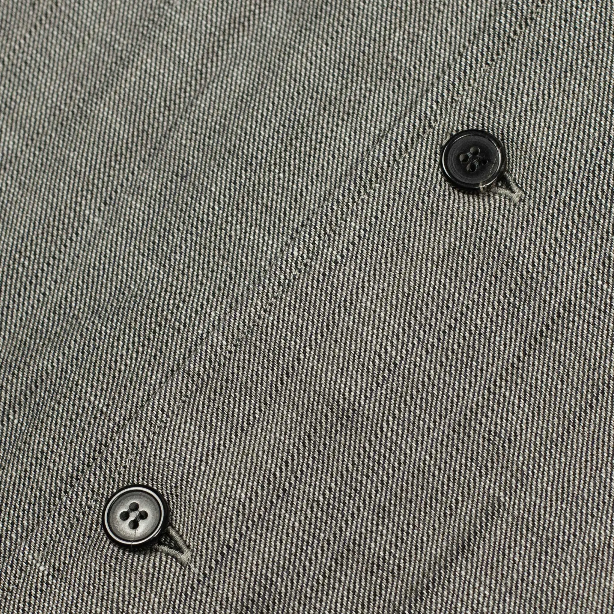 Airstream camp collar long-sleeve shirt in Canvas black and taupe cotton linen