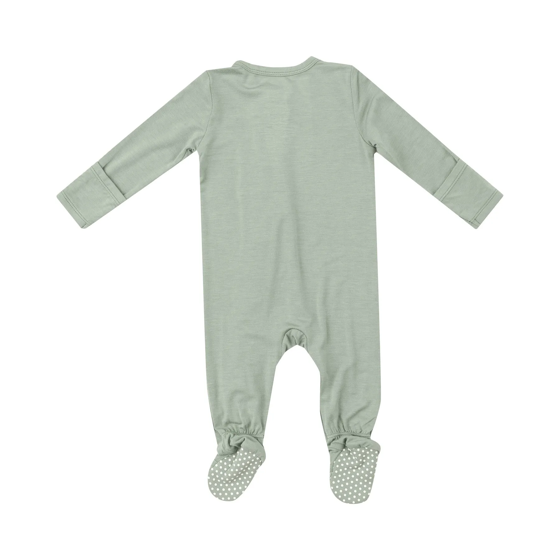 Angel Dear Seafoam Green Solid 2 Way Zipper Footie