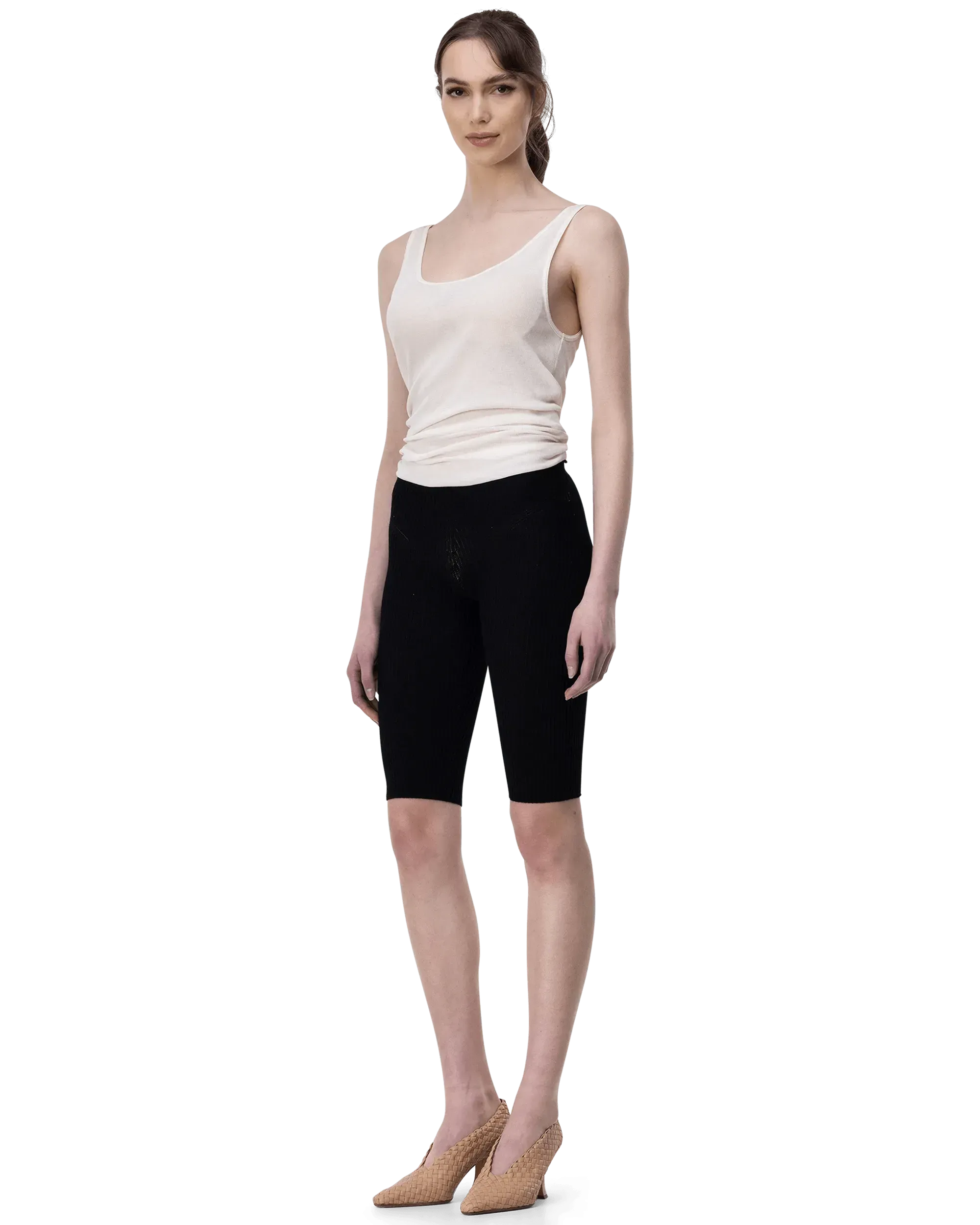 Arancia Rib-Knit Biker Shorts