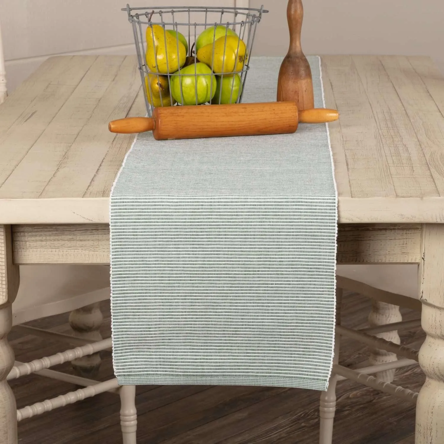 Ashton Green Ribbed Runner 13x72 VHC Brands