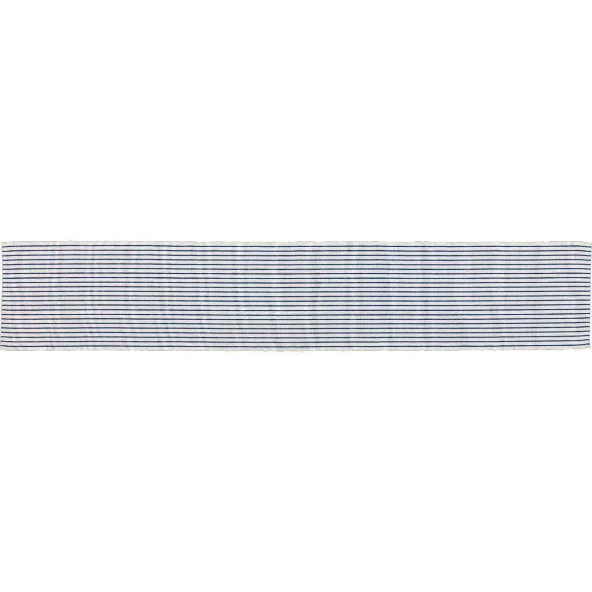 Audrey Blue Ribbed Runner 13x72 VHC Brands