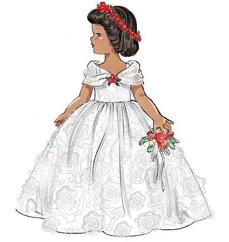 B6336 Retro Outfits for 18" Doll (Size: One Size Only)