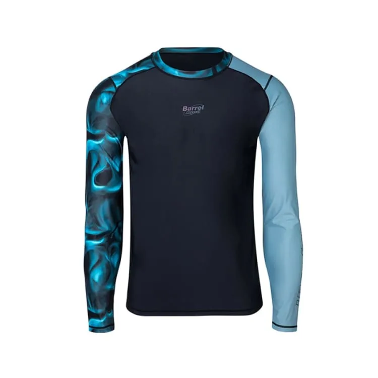 Barrel Mens Abyssal RelaxFit Rashguard-SMOKE