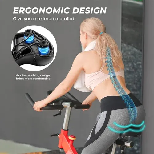 Bike Seat, YOUNGDO Bicycle Saddle Soft Wide Road Bike Gel Saddles, Breathable Mountain Bike Seat, Suitable for Peloton Bike MTB Mountain Bike Folding Bike, Road Bike, Spinning Bike, Exercise Bikes