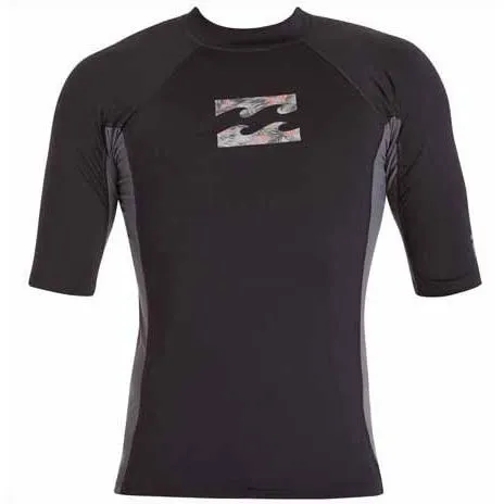 Billabong Iconic Short Sleeve Rashguard Black MWLYGICS