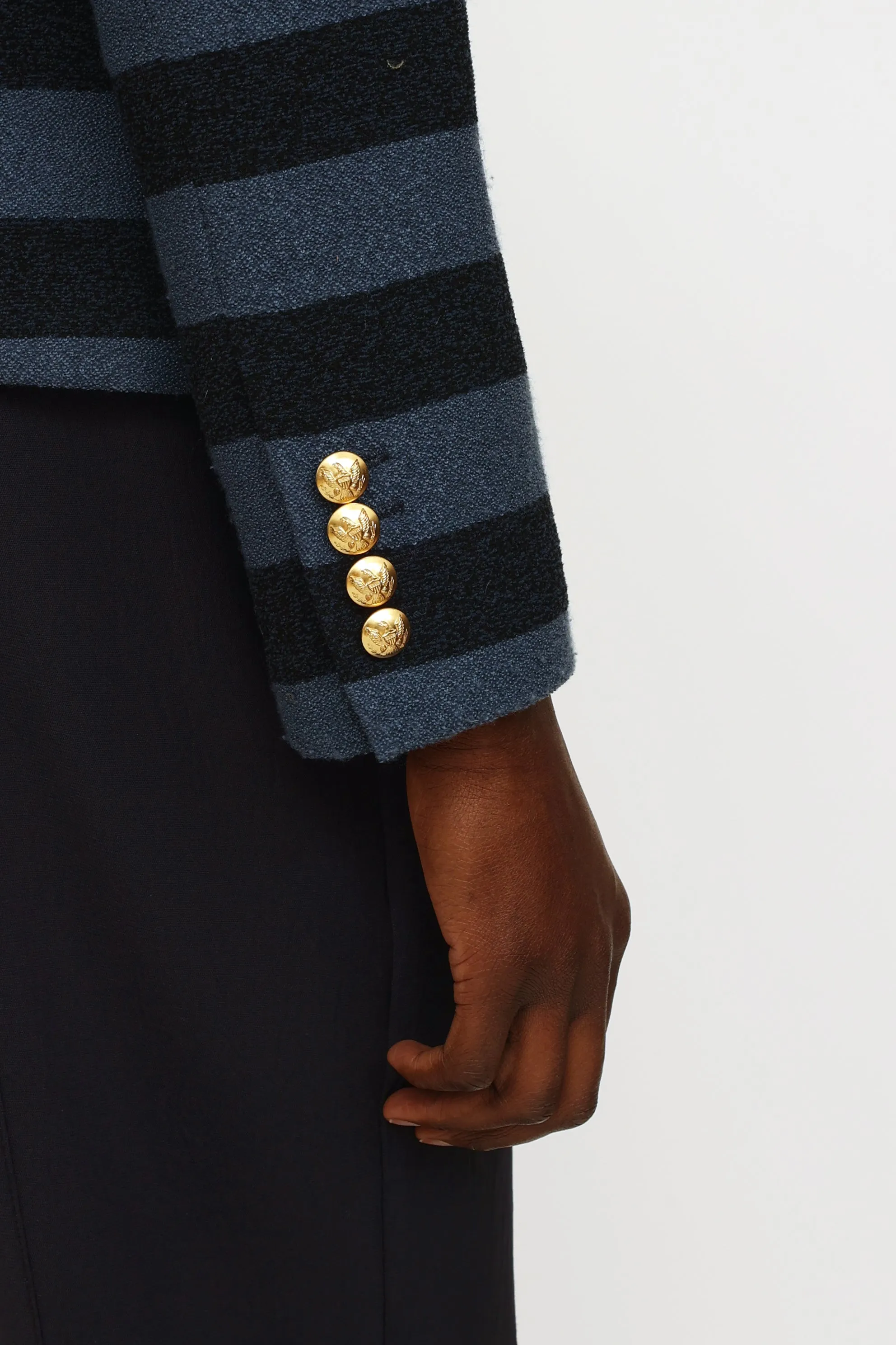 Blue & Navy Striped Blazer