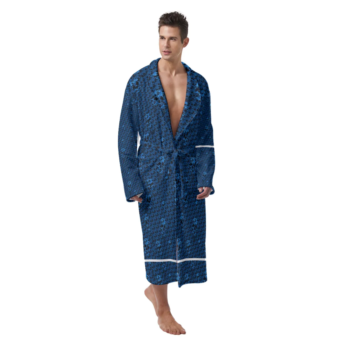 Blu/skull Men's Robe
