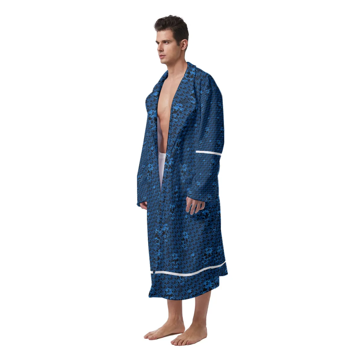 Blu/skull Men's Robe