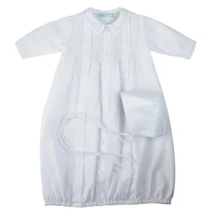 Boys Dot Take Me Home Gown and Hat - White