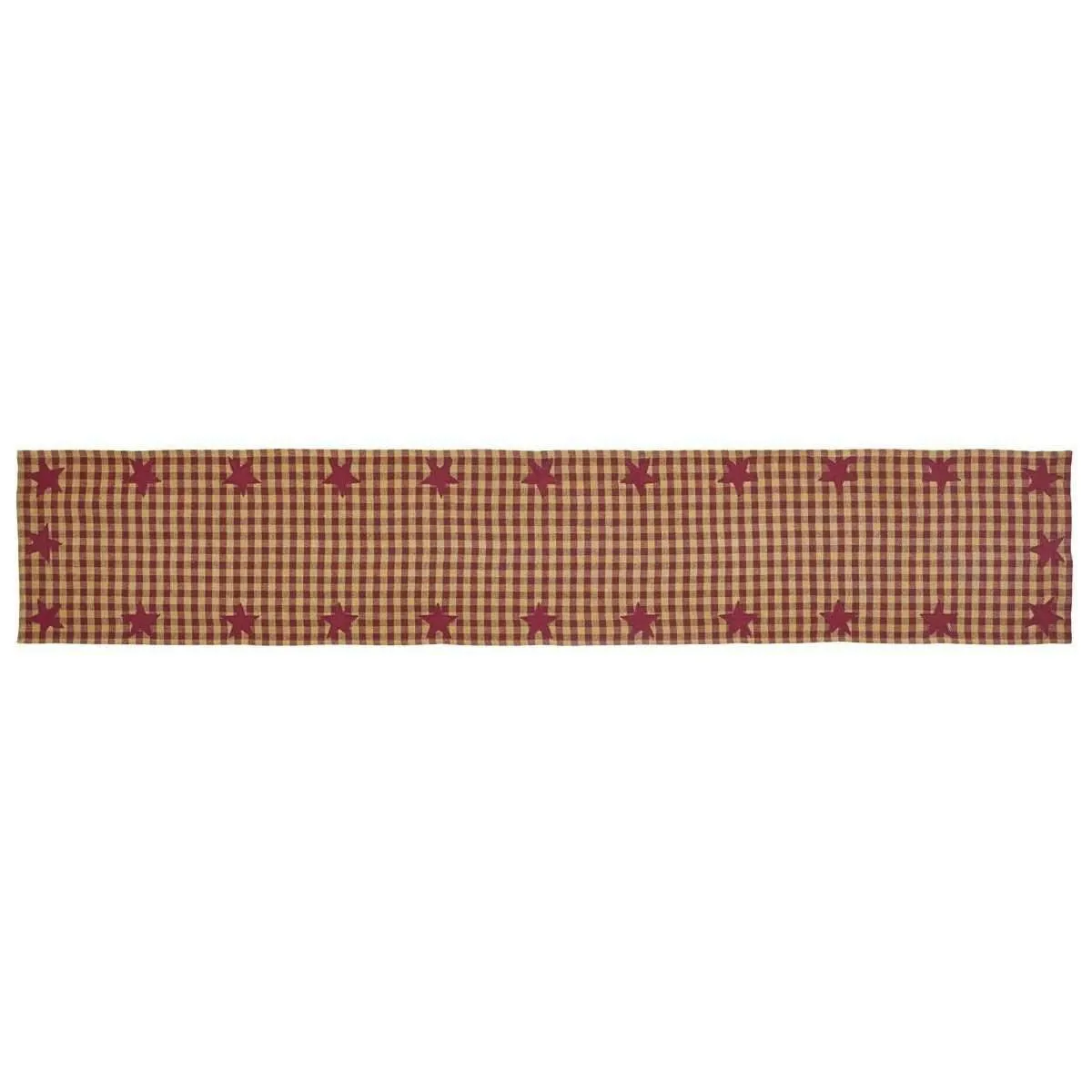 Burgundy Star Runner Woven 13x72 VHC Brands