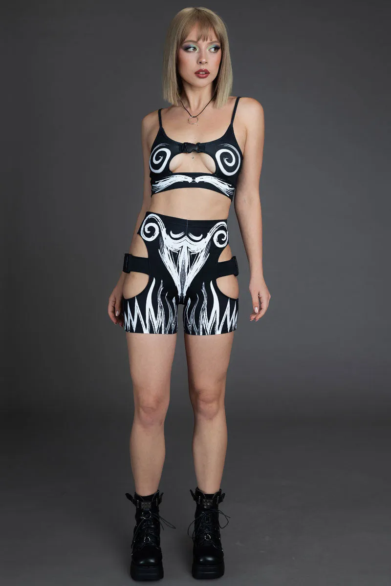 Call of the Tribe Buckle Biker Shorts