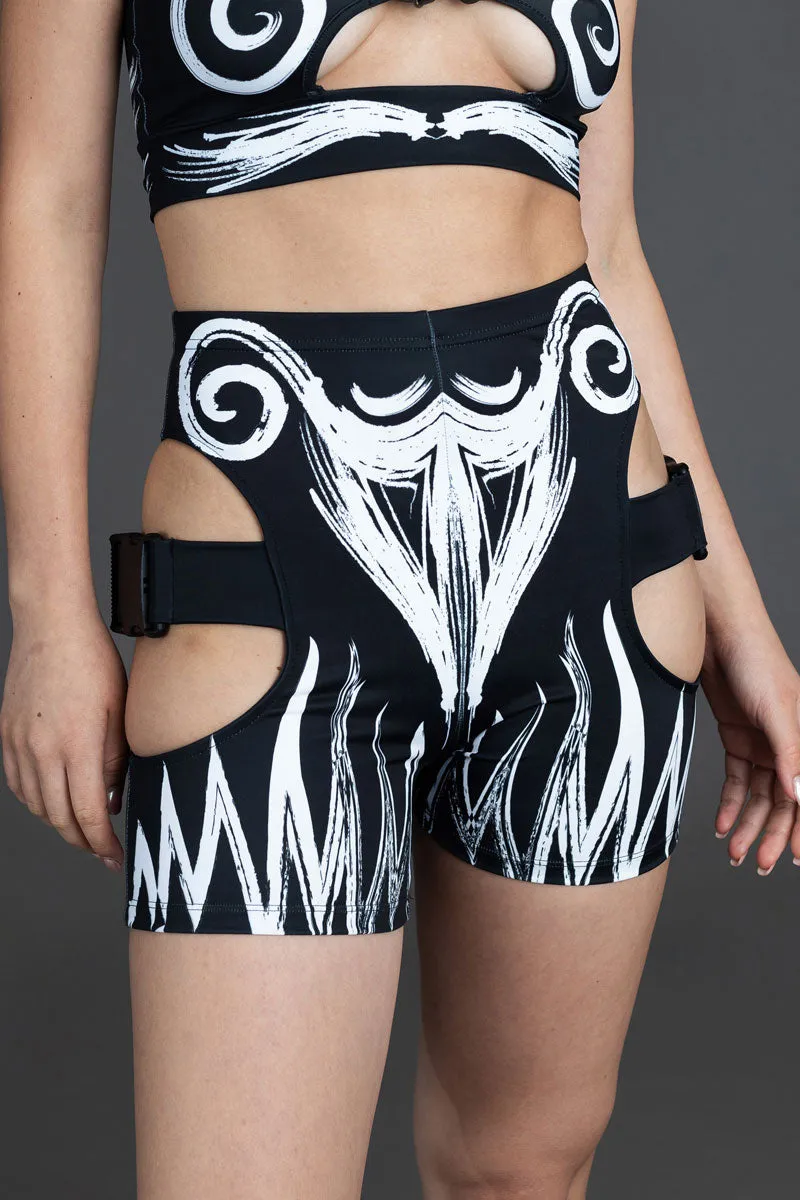 Call of the Tribe Buckle Biker Shorts