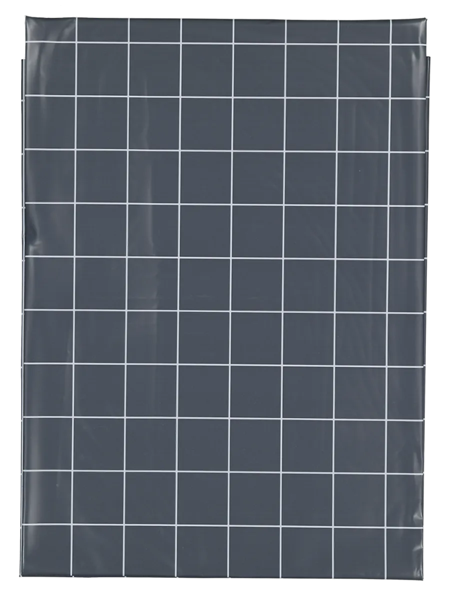 Charcoal Check Printed Tablecloth