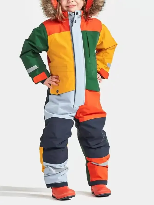 Children's Winter Ski Suit Thermal One-piece Ski Overalls