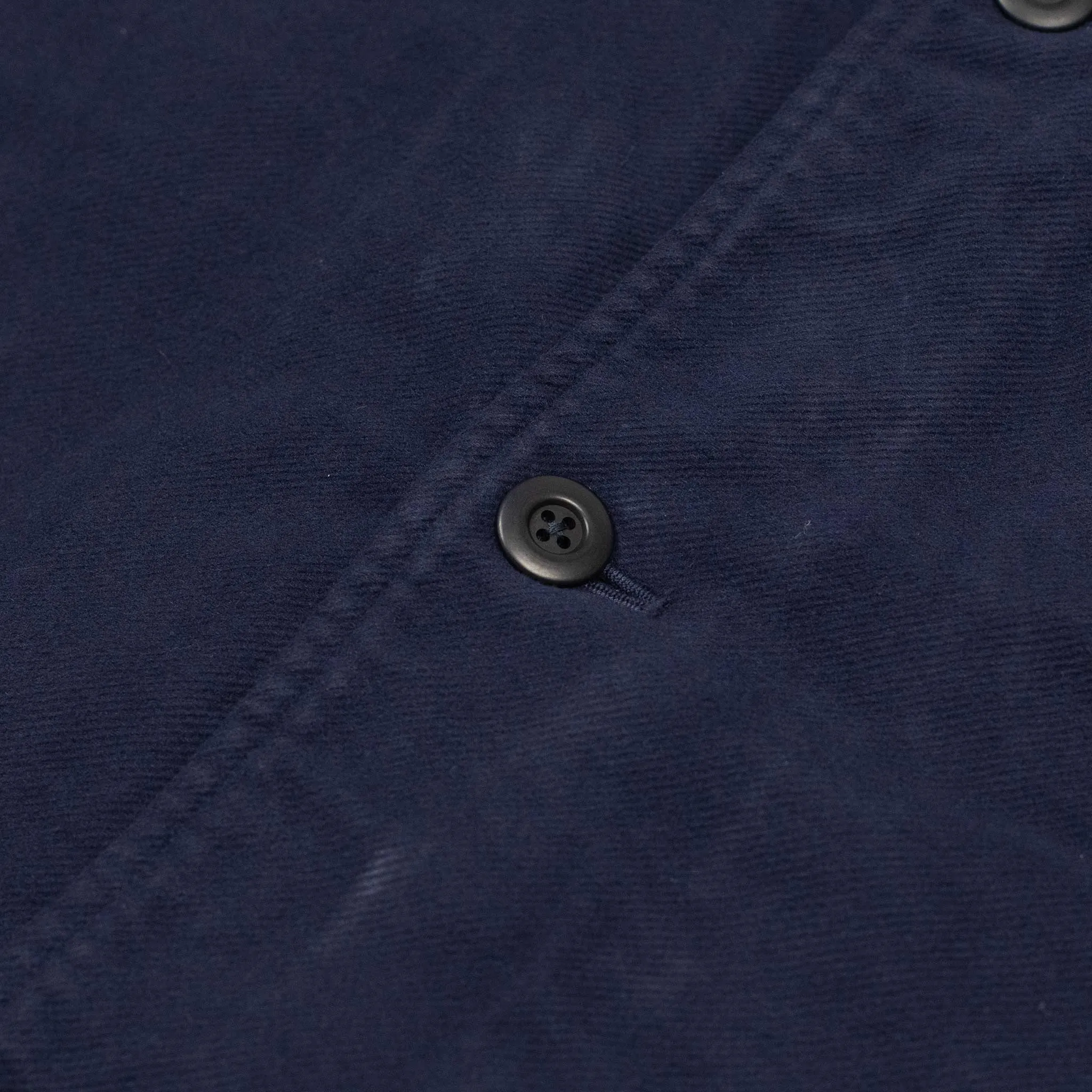 Chore blazer in garment dyed blue stretch cotton brushed twill