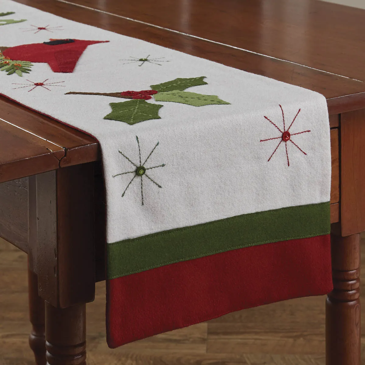 Christmas Greenery Felt Table Runner - 54"L Park Designs