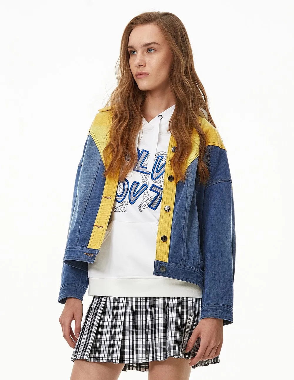 Color Block Denim Jacket
