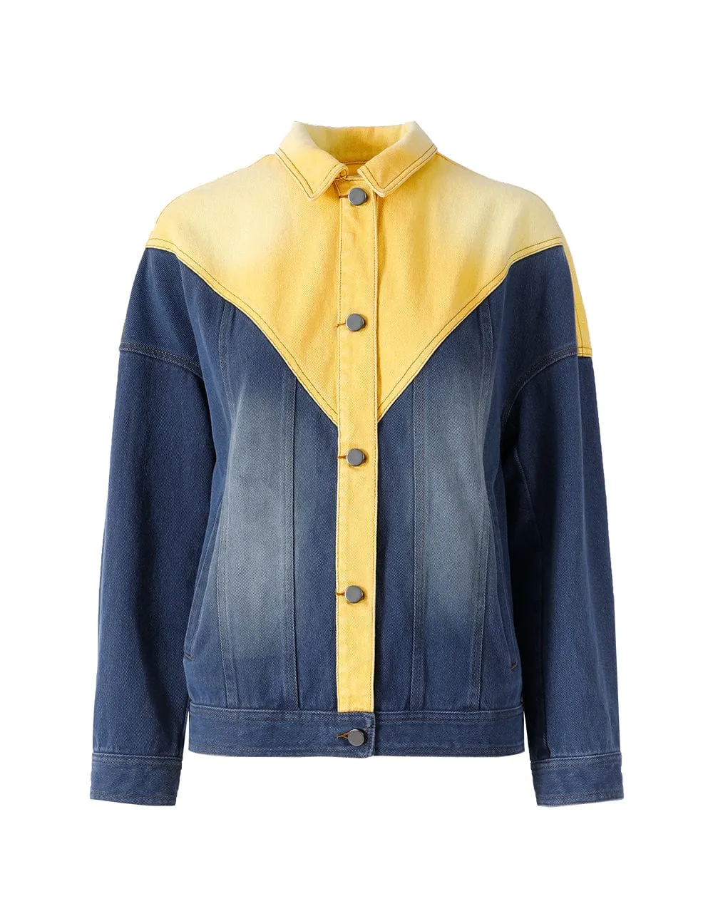 Color Block Denim Jacket