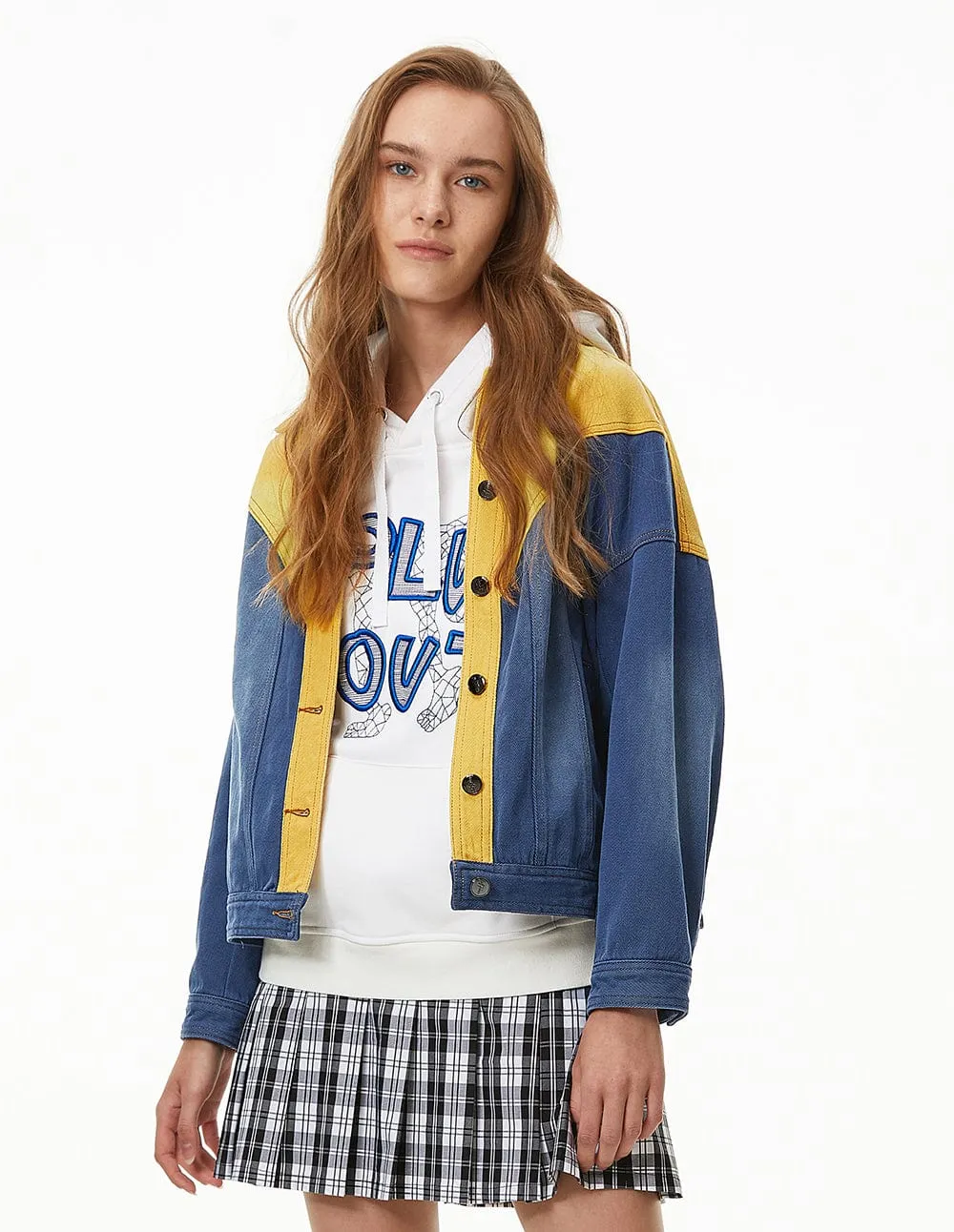 Color Block Denim Jacket