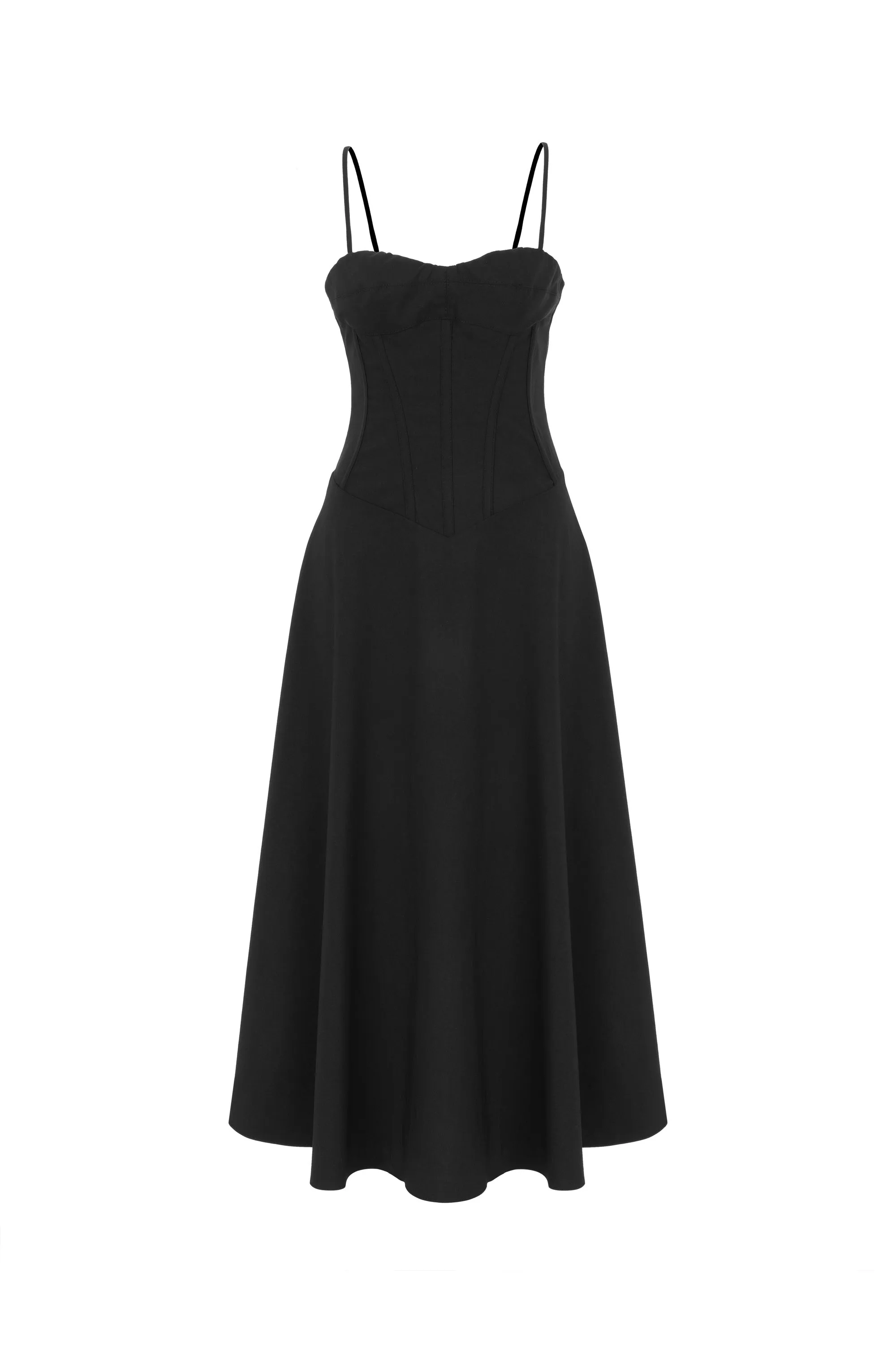 Corset Detailed Midi Dress (Final Sale)