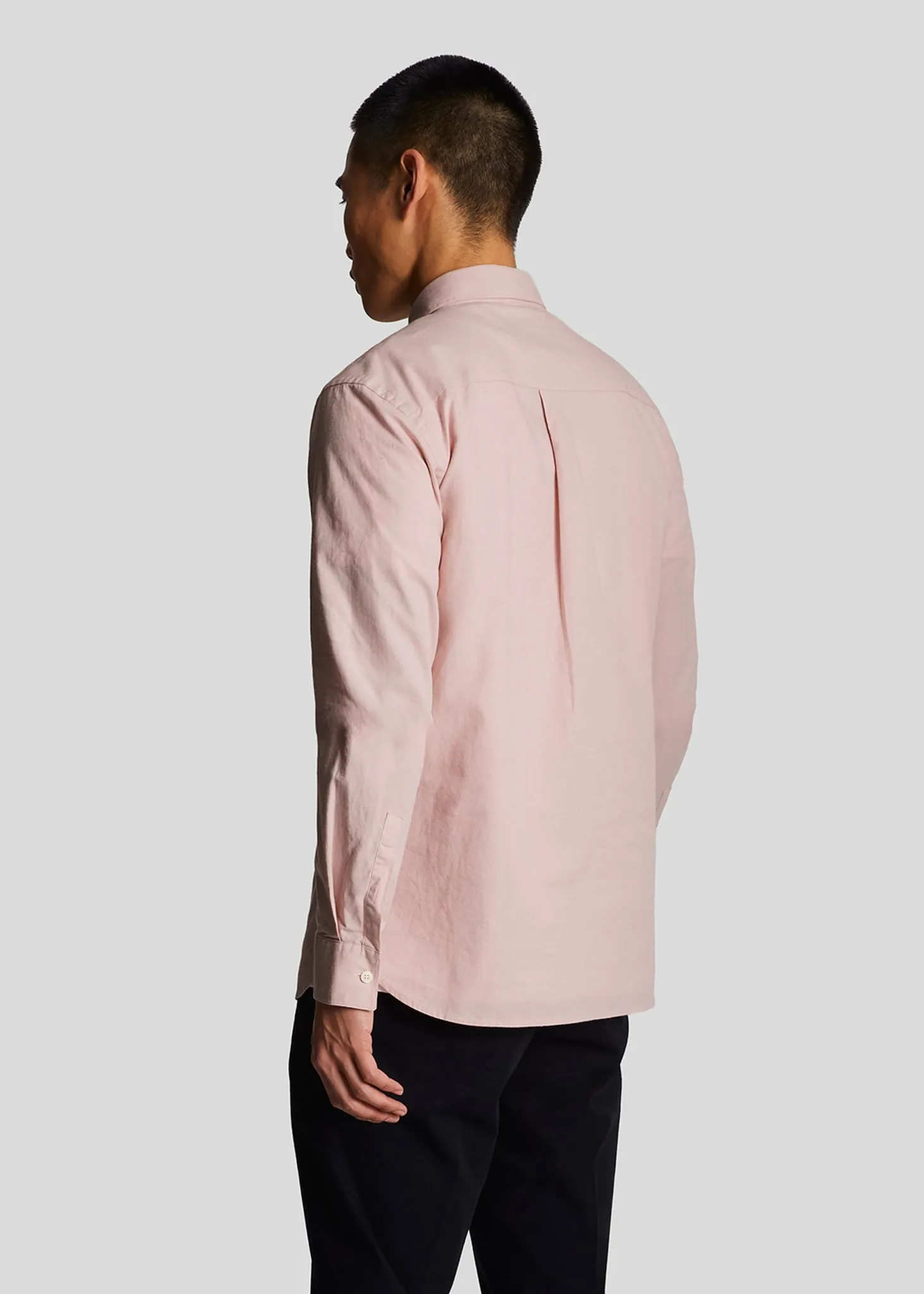 Cotton linen button down shirt - light pink