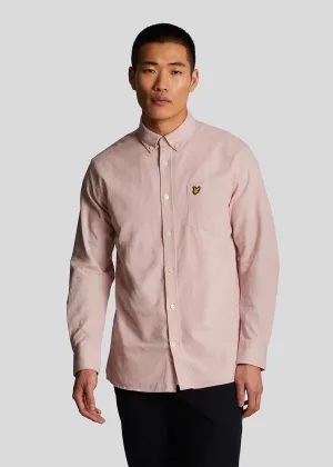 Cotton linen button down shirt - light pink