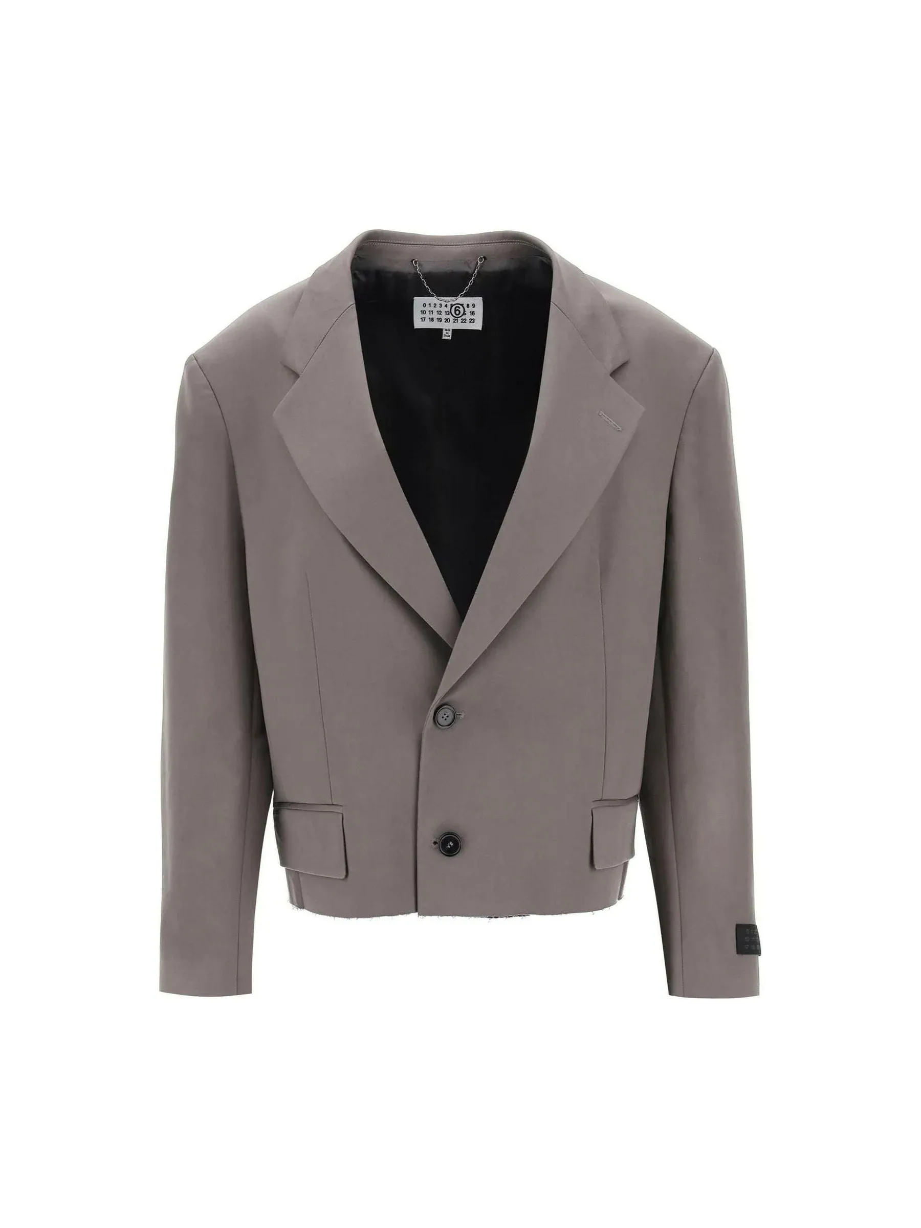 Cropped Notched Lapel Blazer