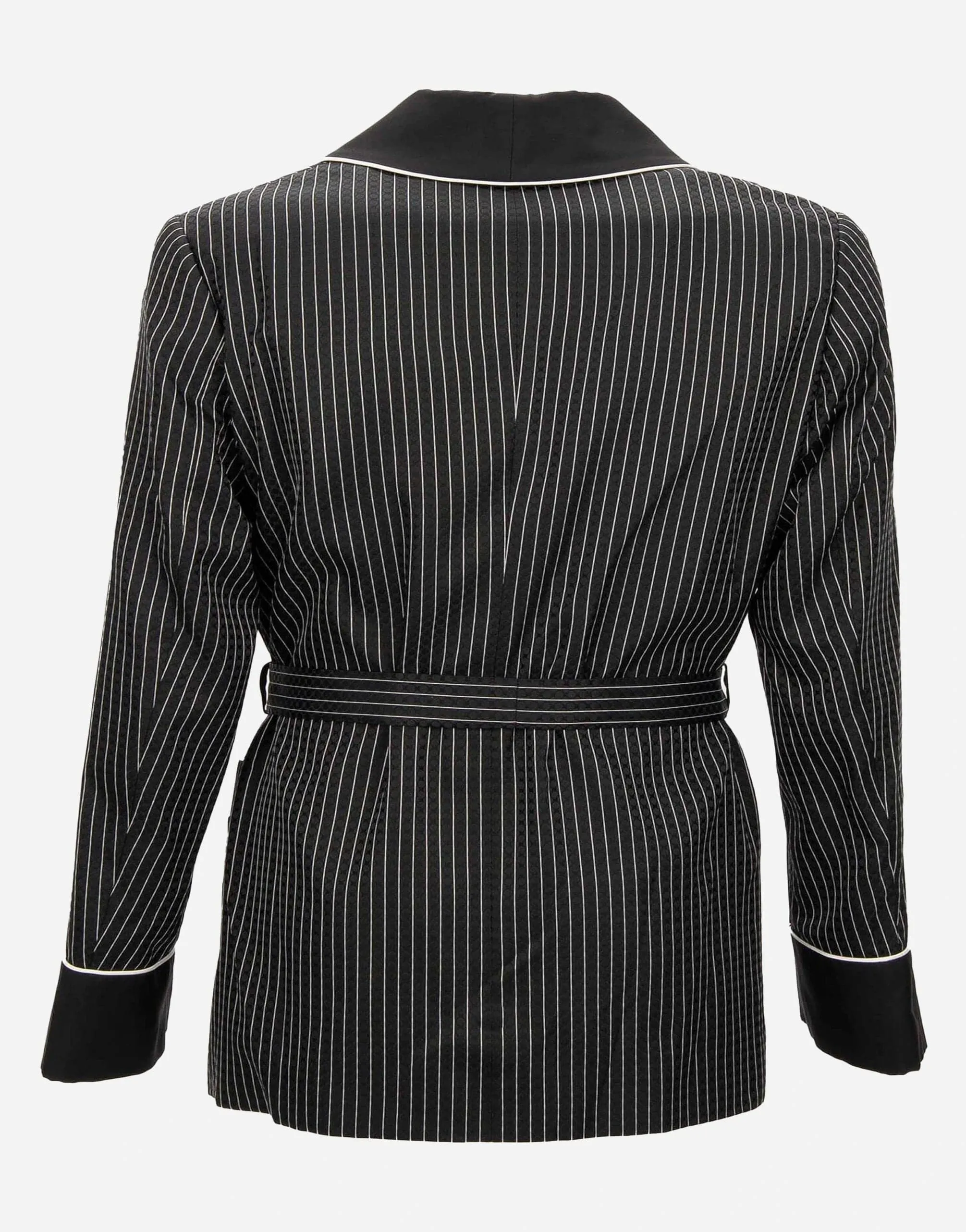DG Patch Striped Jacquard Robe
