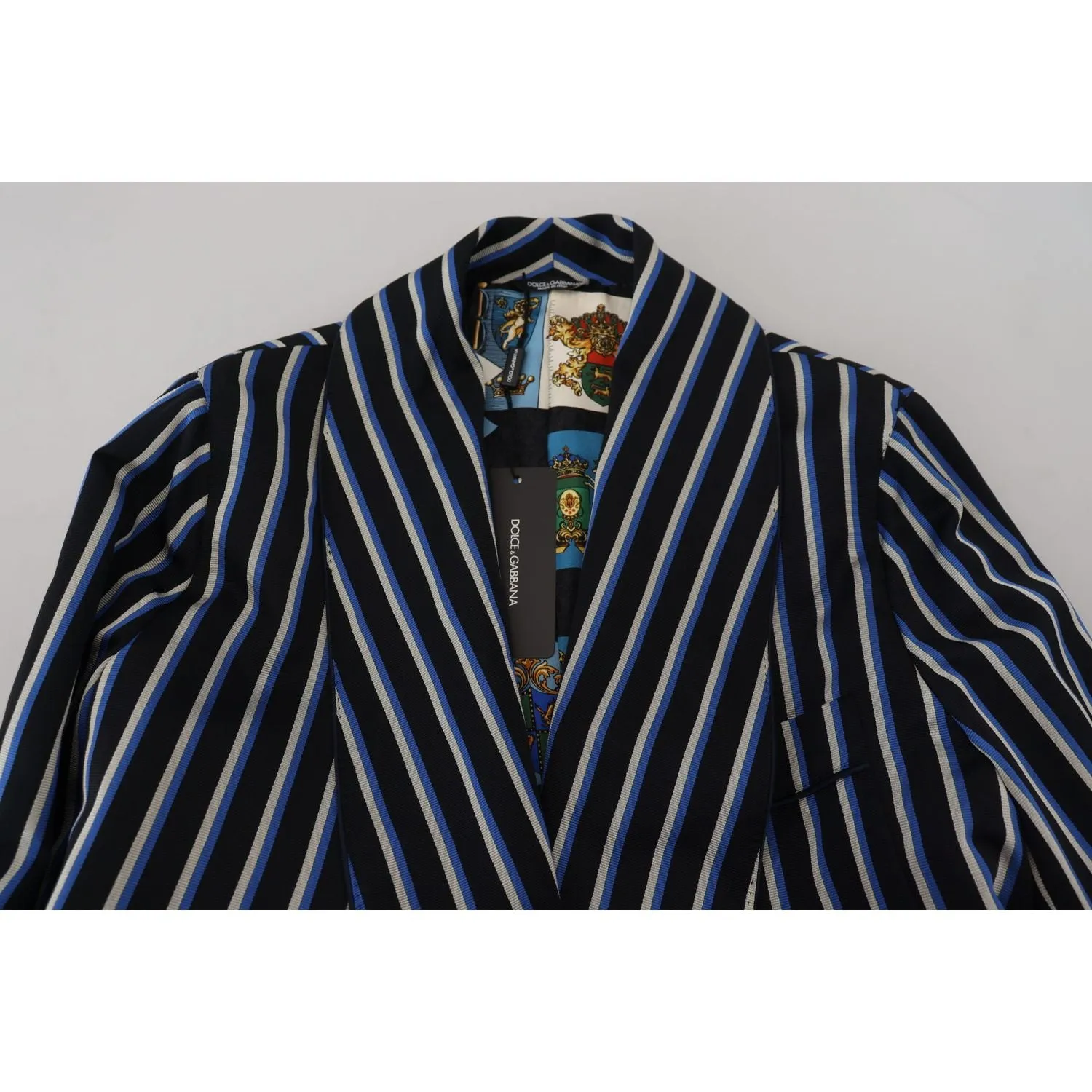 Dolce & Gabbana Elegant Striped Silk Blend Robe