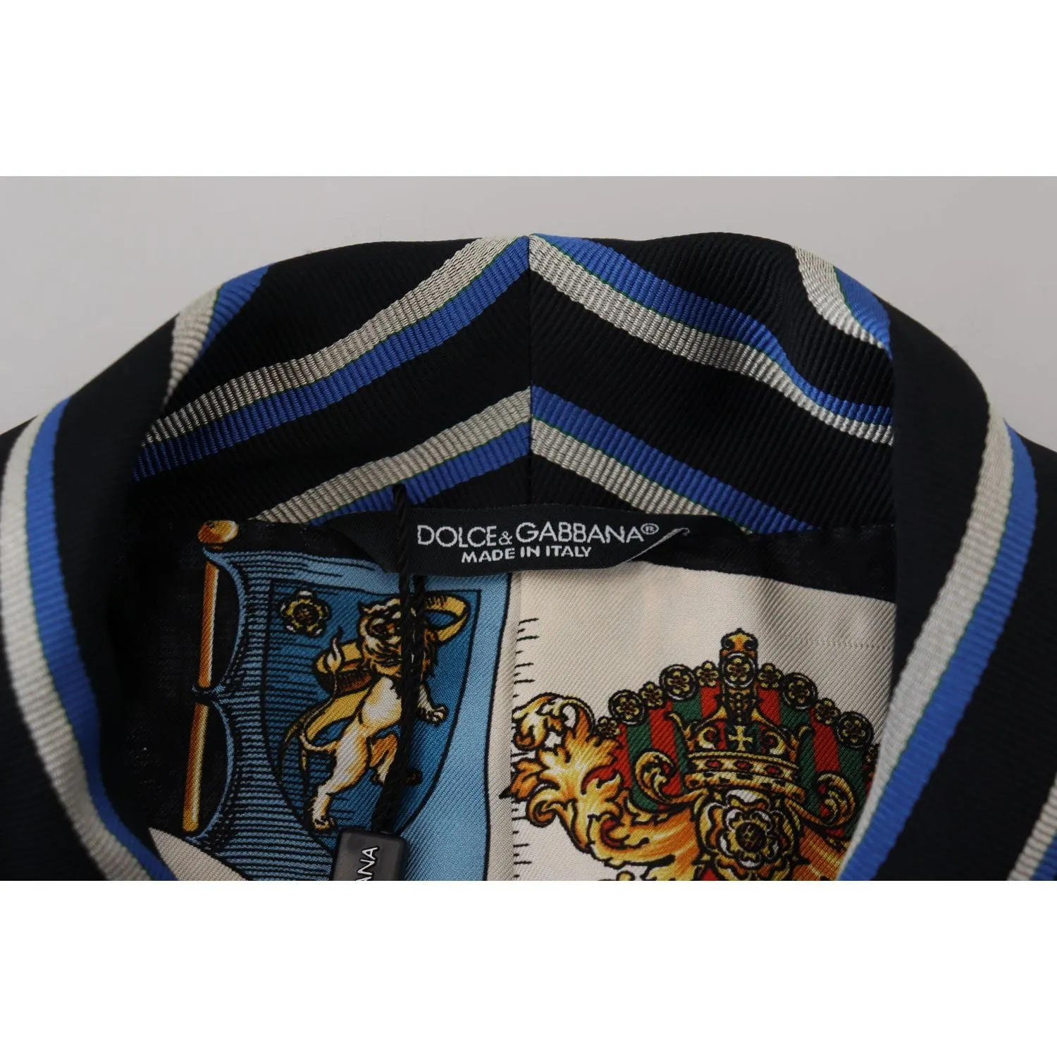 Dolce & Gabbana Elegant Striped Silk Blend Robe