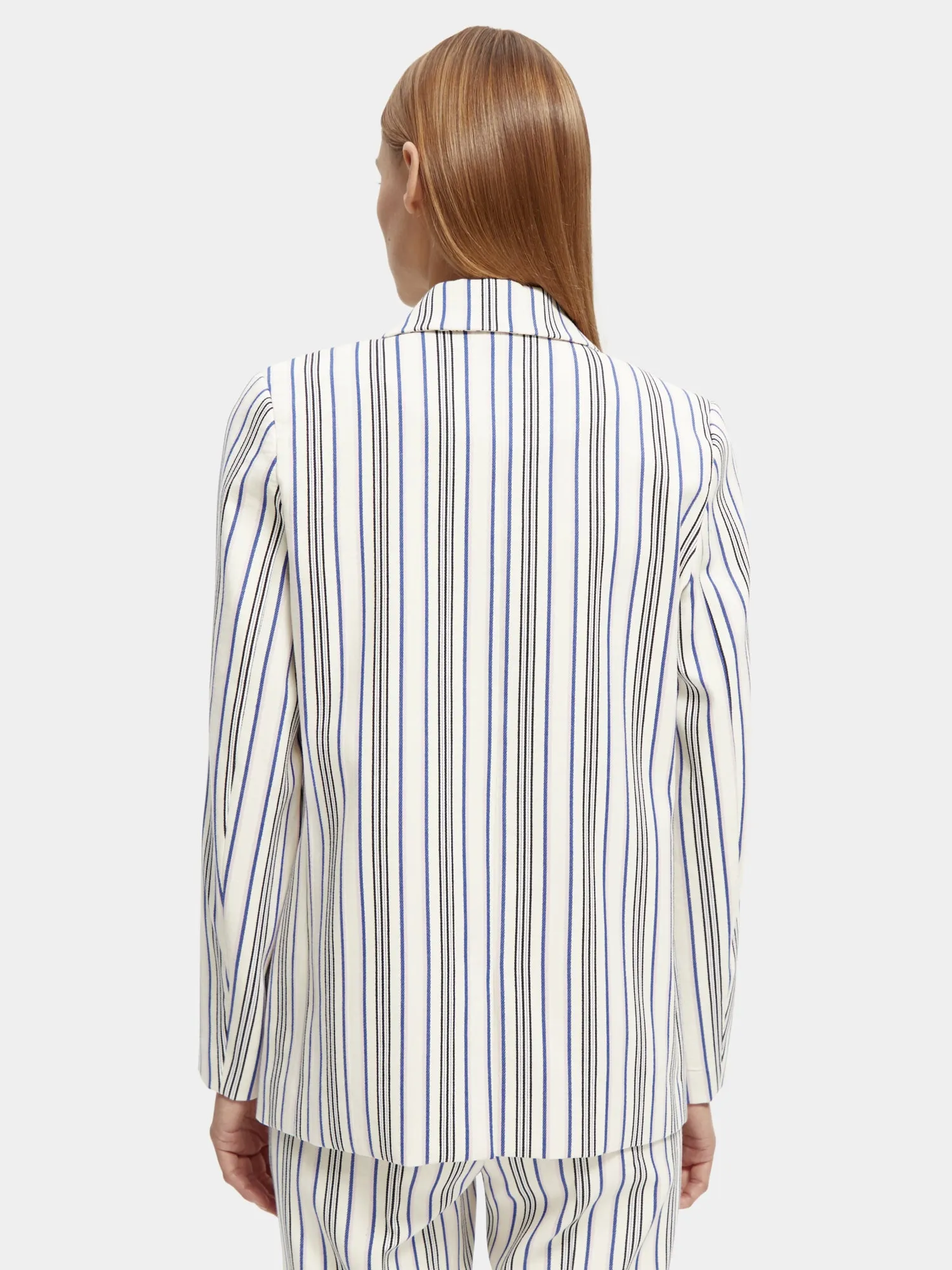 Double-breasted striped blazer