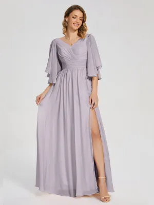 Dusk Bridesmaid Dresses Giselle Pretty Corset Back Chiffon Bridesmaid Dresses