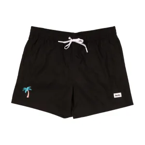 Duvin - "Palm" Swim Short (Black) - Polyester Spandex Stretchy