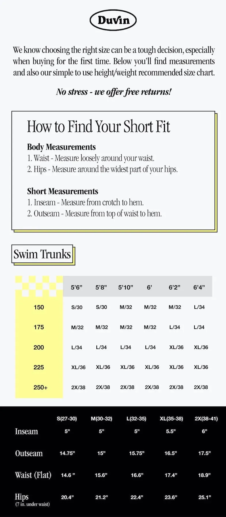 Duvin - "Palm" Swim Short (Black) - Polyester Spandex Stretchy