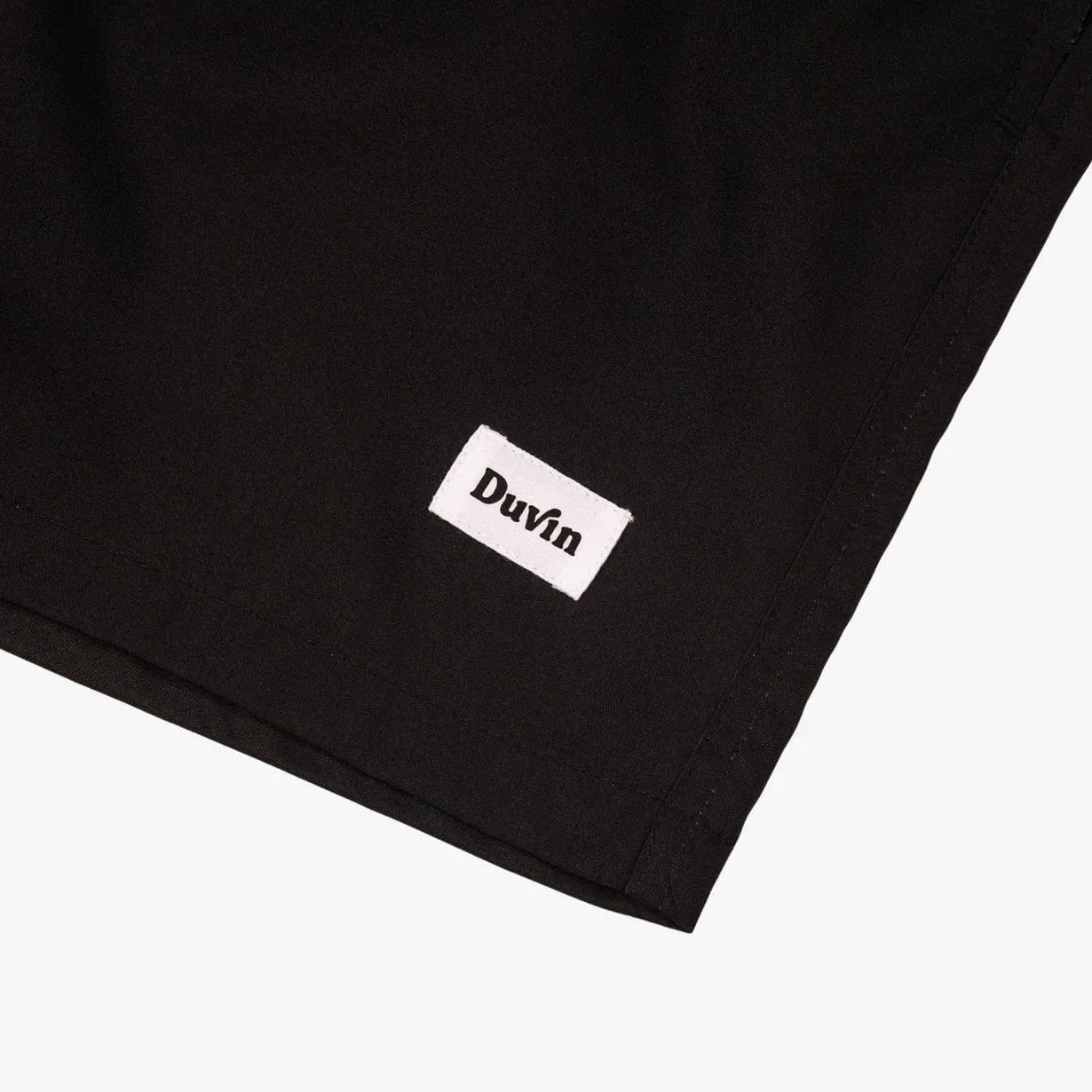 Duvin - "Palm" Swim Short (Black) - Polyester Spandex Stretchy