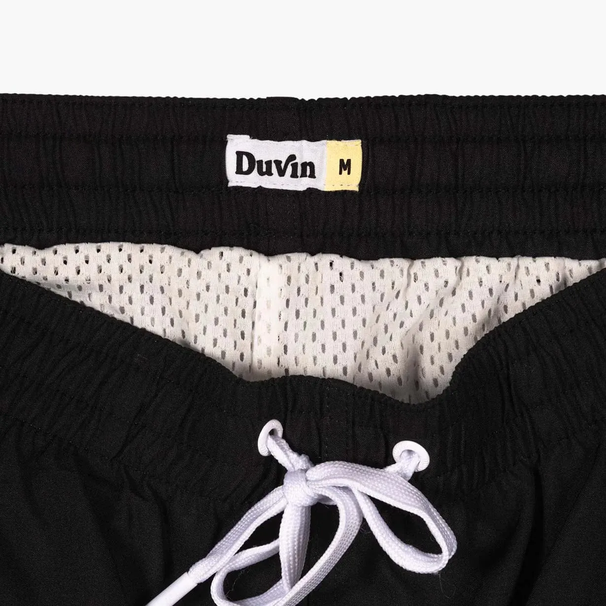 Duvin - "Palm" Swim Short (Black) - Polyester Spandex Stretchy
