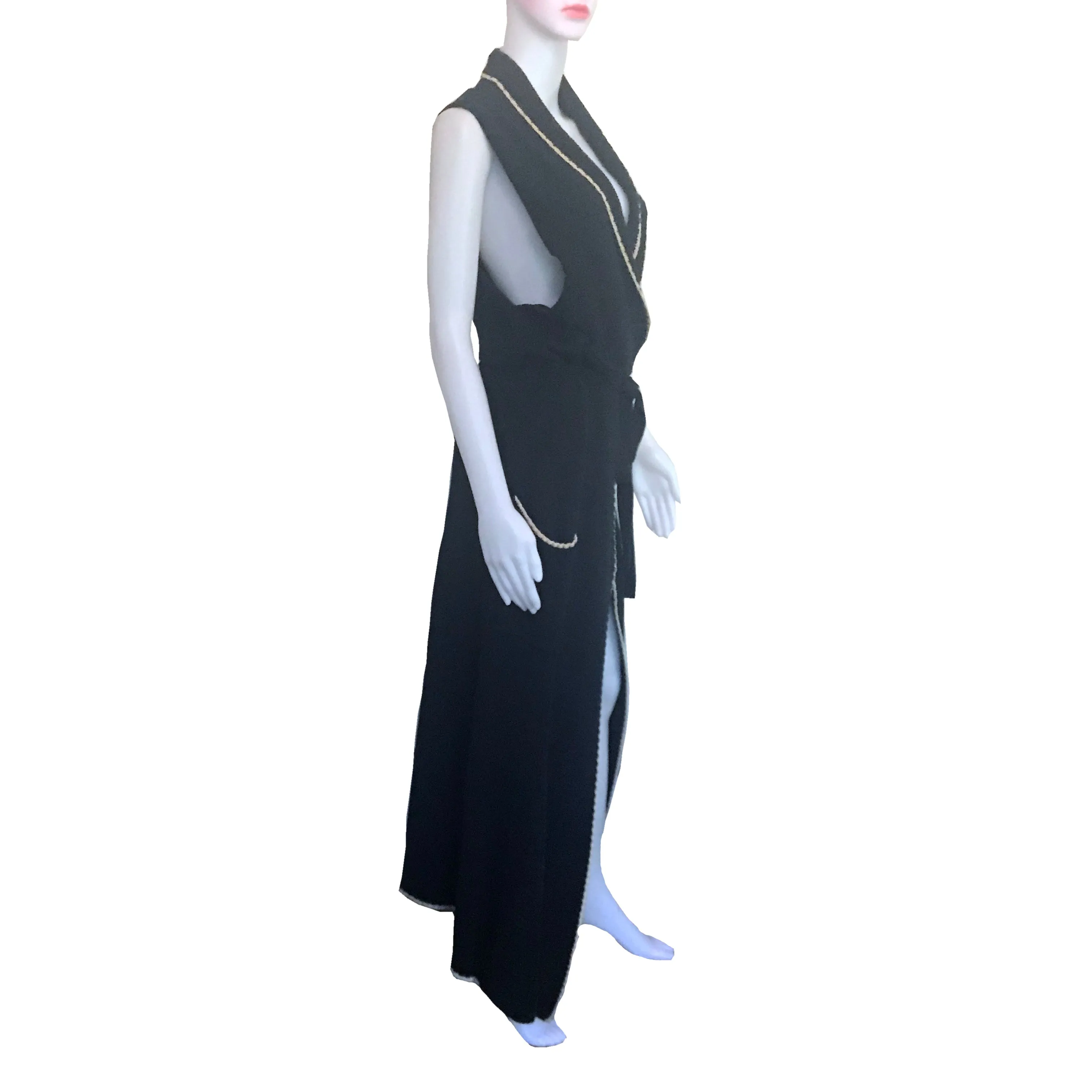 Emanuel Ungaro Long Sleeveless Sweater Duster