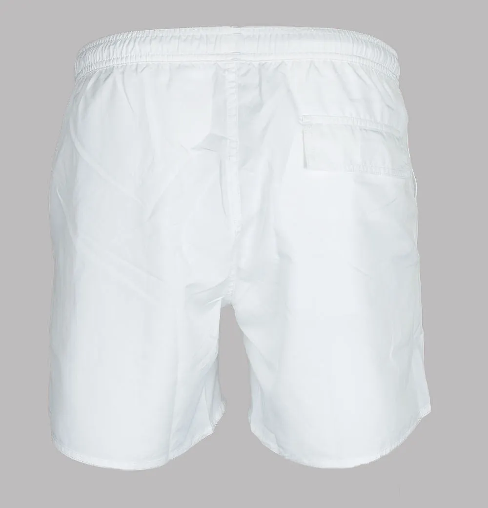 Emporio Armani Logo Taping Swim Shorts White