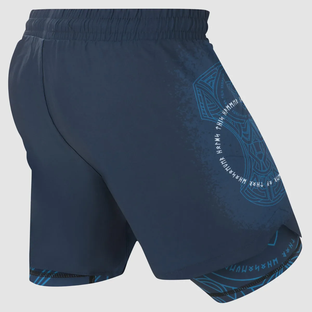 Fumetsu Mjolnir Dual Layer Fight Shorts Blue/Black